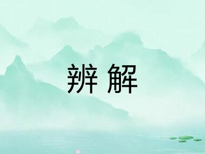 辨解