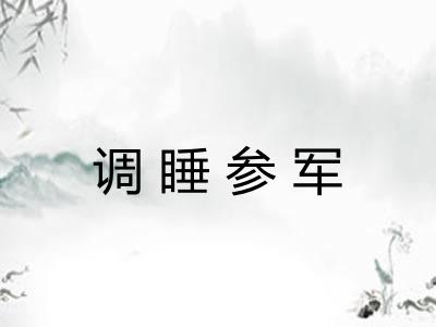 调睡参军