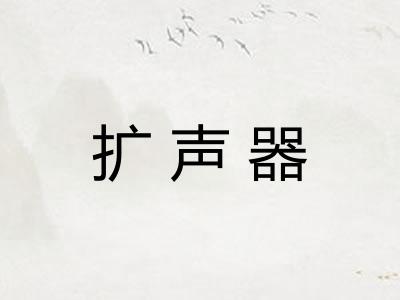 扩声器