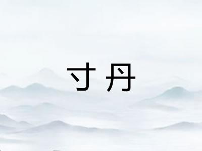 寸丹