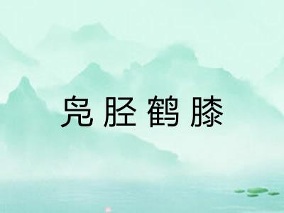 凫胫鹤膝