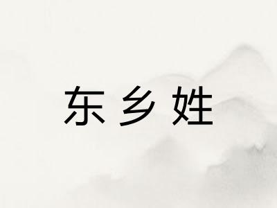 东乡姓