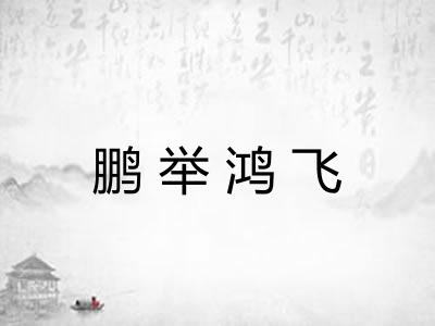 鹏举鸿飞