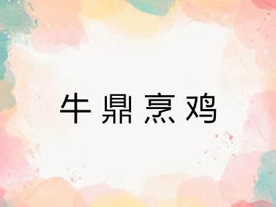 牛鼎烹鸡