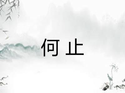 何止