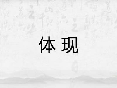 体现