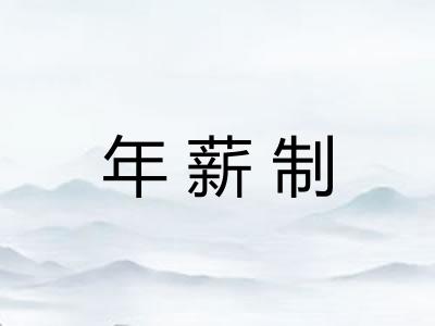 年薪制