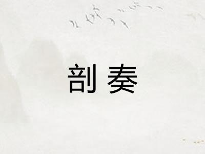 剖奏