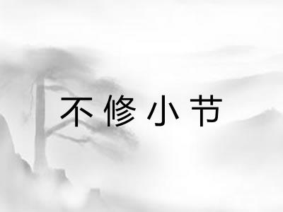 不修小节