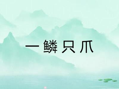 一鳞只爪