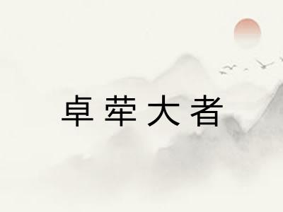 卓荦大者