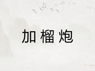 加榴炮