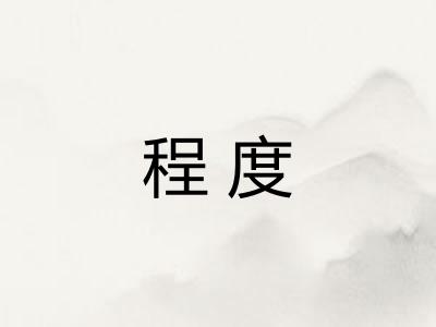程度