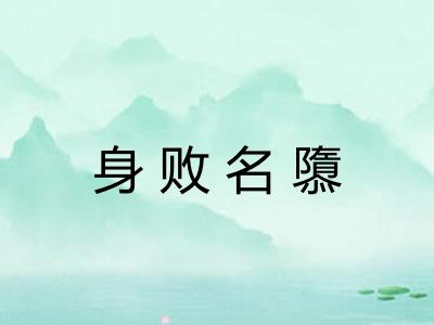 身败名隳