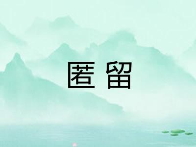 匿留