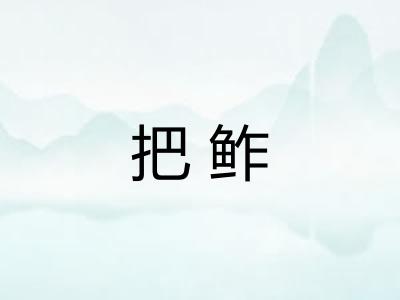 把鲊