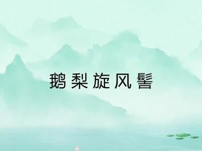 鹅梨旋风髻