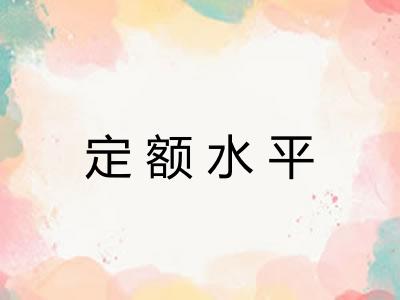 定额水平
