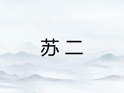 苏二