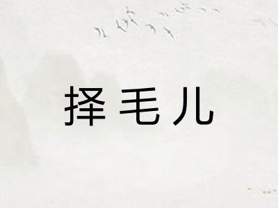 择毛儿