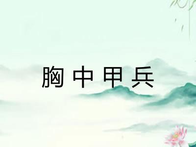 胸中甲兵