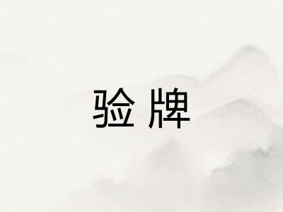 验牌