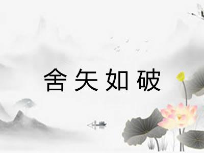 舍矢如破