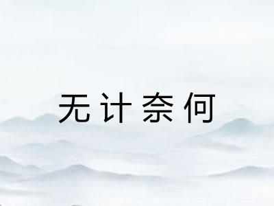 无计奈何