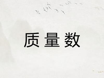质量数