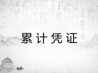 累计凭证