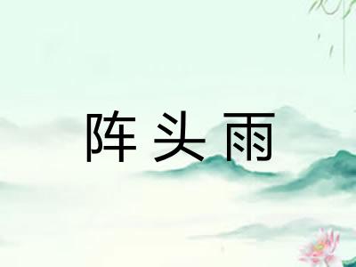 阵头雨
