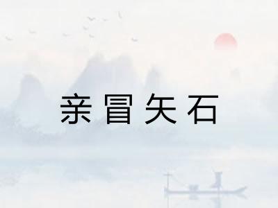 亲冒矢石