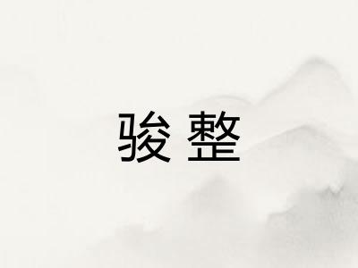 骏整