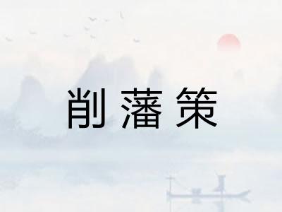 削藩策