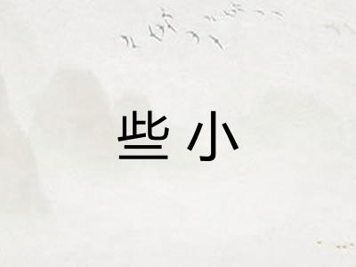 些小