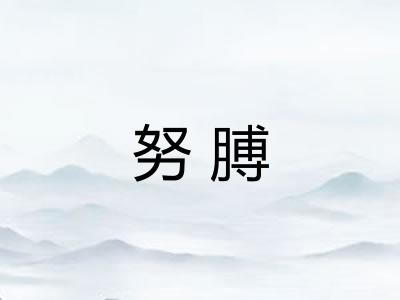 努膊