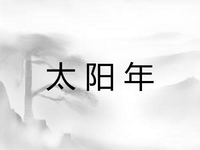 太阳年