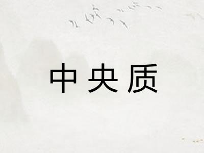 中央质