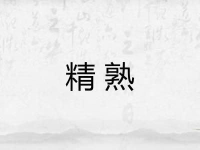 精熟