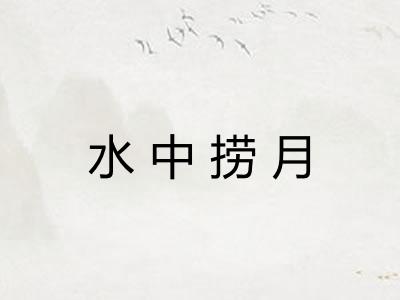 水中捞月