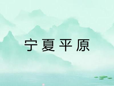 宁夏平原