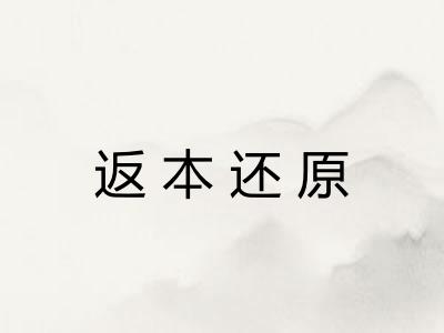 返本还原