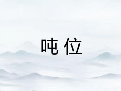 吨位