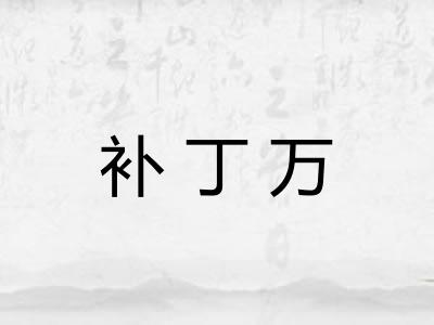 补丁万