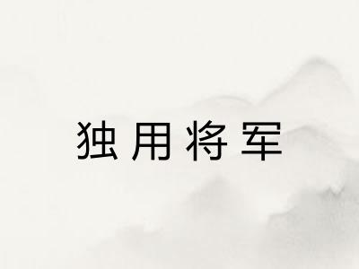 独用将军