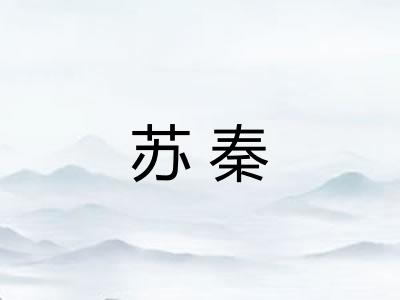 苏秦