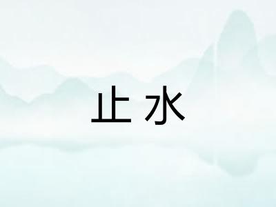 止水
