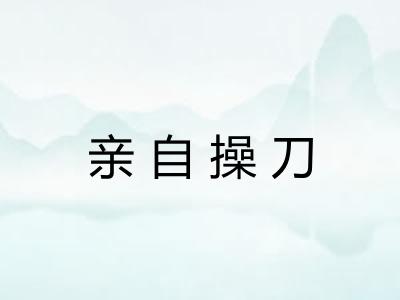 亲自操刀
