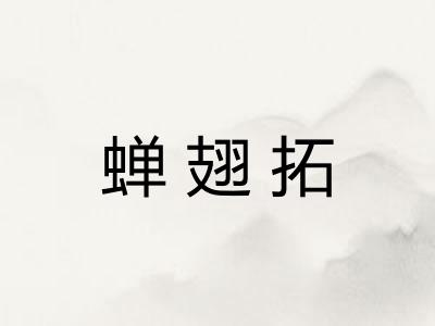 蝉翅拓