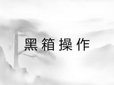 黑箱操作